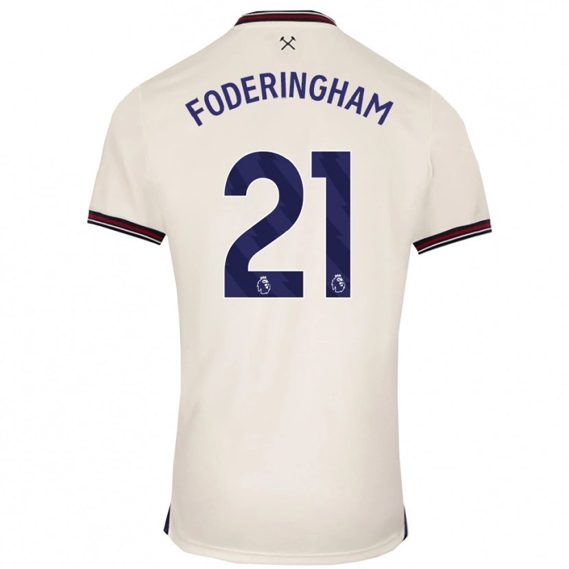 Danxen Hombre Camiseta Wes Foderingham #21 Blanco Roto 2ª Equipación 2025/26 La Camisa México