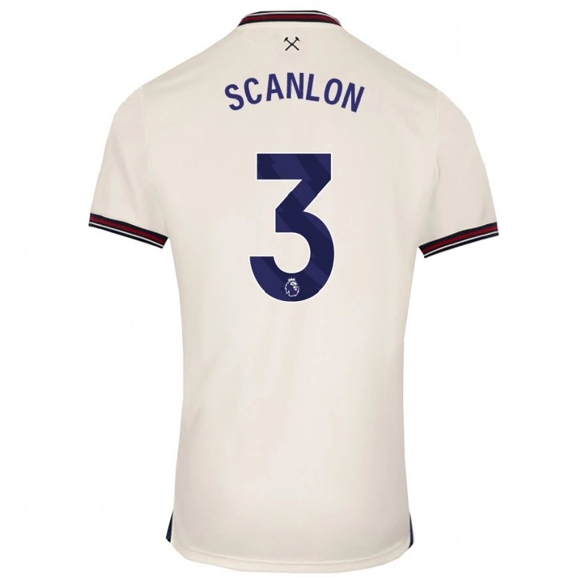 Danxen Hombre Camiseta Joe Scanlon #3 Blanco Roto 2ª Equipación 2025/26 La Camisa México