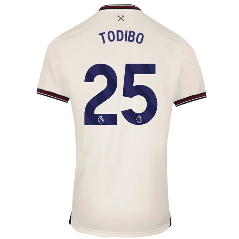 Danxen Hombre Camiseta Jean-Clair Todibo #25 Blanco Roto 2ª Equipación 2025/26 La Camisa México