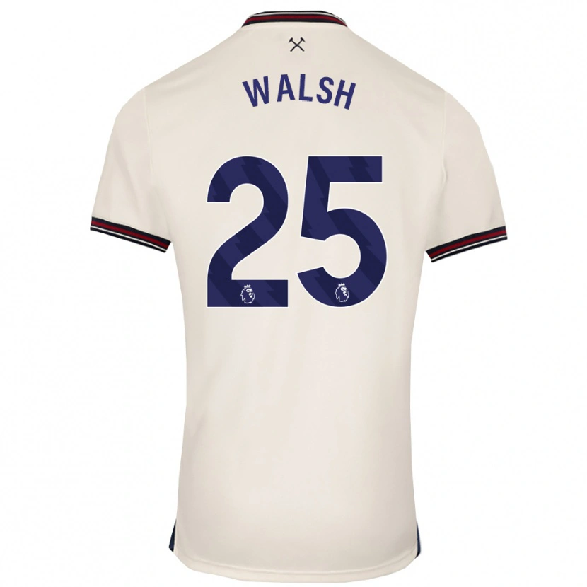 Danxen Hombre Camiseta Megan Walsh #25 Blanco Roto 2ª Equipación 2025/26 La Camisa México