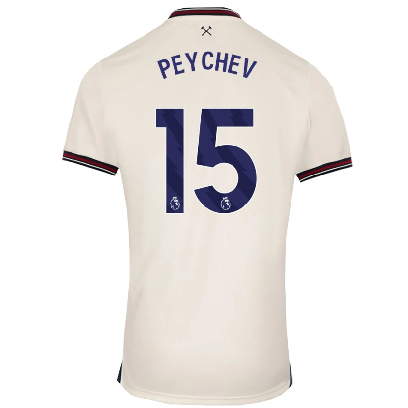 Danxen Hombre Camiseta Martin Peychev #15 Blanco Roto 2ª Equipación 2025/26 La Camisa México