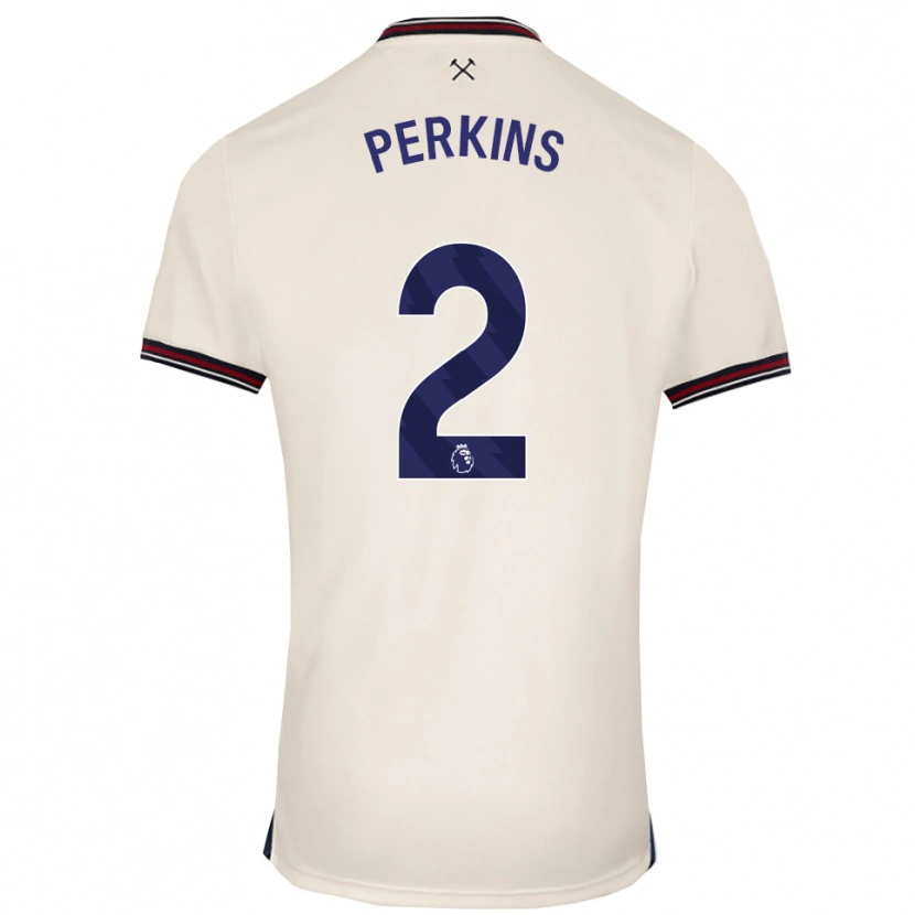 Danxen Hombre Camiseta Vinnie Perkins #2 Blanco Roto 2ª Equipación 2025/26 La Camisa México