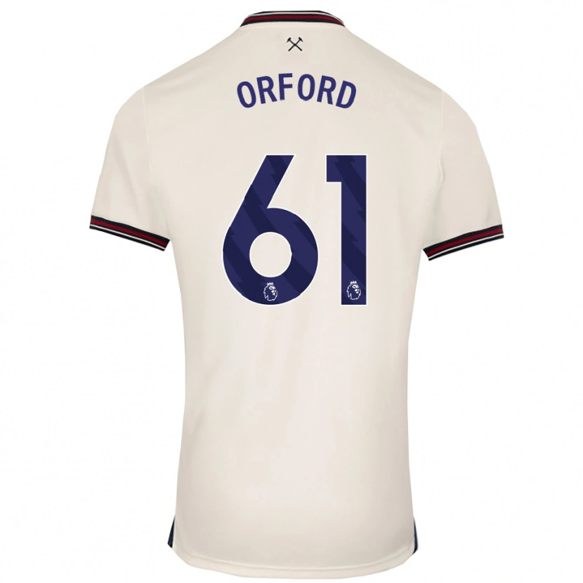 Danxen Hombre Camiseta Lewis Orford #61 Blanco Roto 2ª Equipación 2025/26 La Camisa México