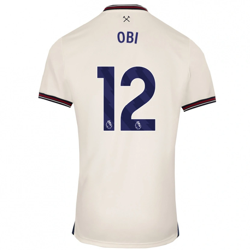 Danxen Hombre Camiseta Chuk Obi #12 Blanco Roto 2ª Equipación 2025/26 La Camisa México