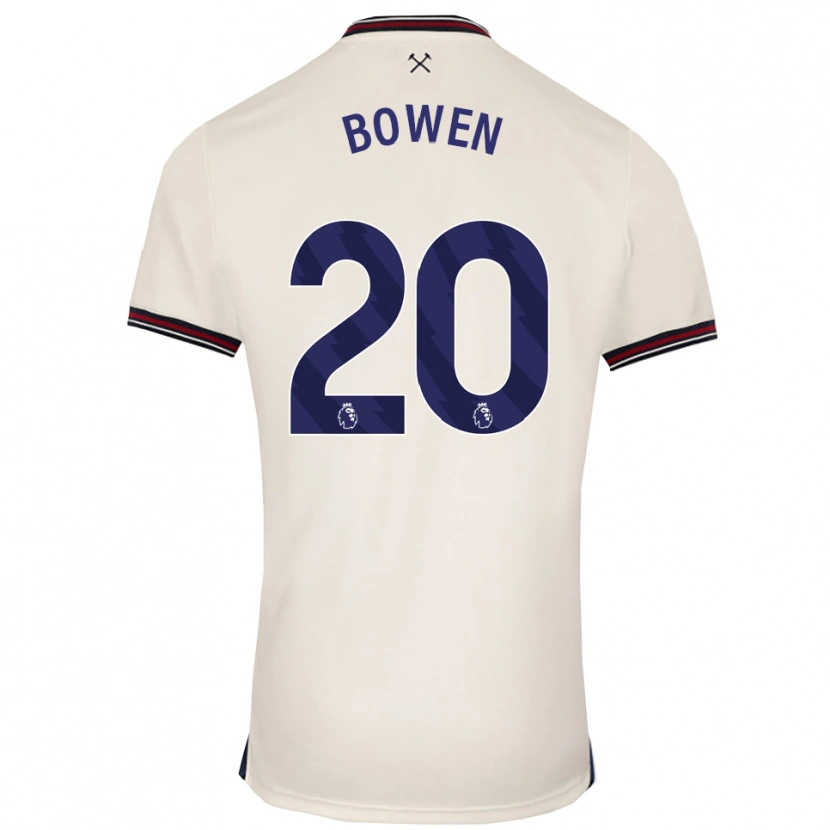 Danxen Hombre Camiseta Jarrod Bowen #20 Blanco Roto 2ª Equipación 2025/26 La Camisa México