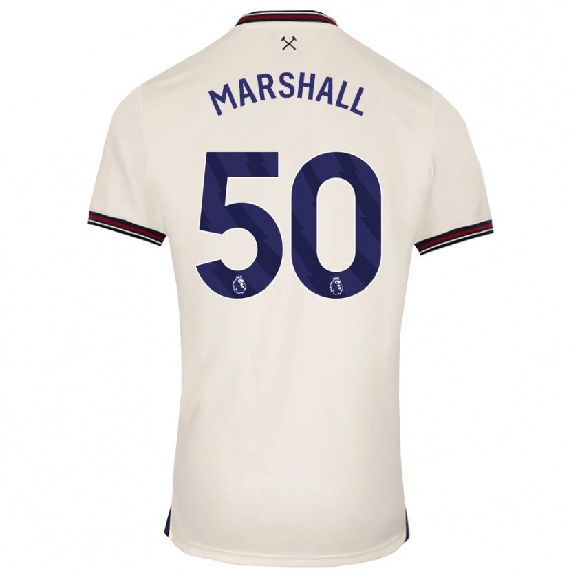 Danxen Hombre Camiseta Callum Marshall #50 Blanco Roto 2ª Equipación 2025/26 La Camisa México