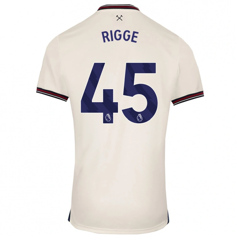 Danxen Hombre Camiseta Daniel Rigge #45 Blanco Roto 2ª Equipación 2025/26 La Camisa México