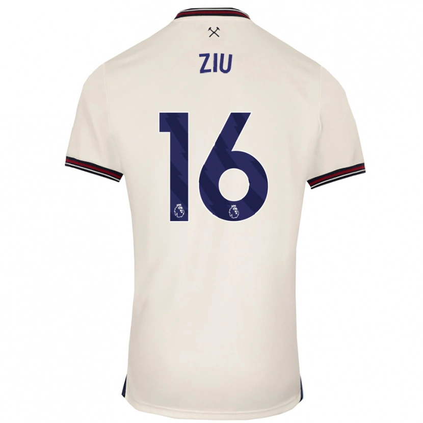 Danxen Hombre Camiseta Jessica Ziu #16 Blanco Roto 2ª Equipación 2025/26 La Camisa México