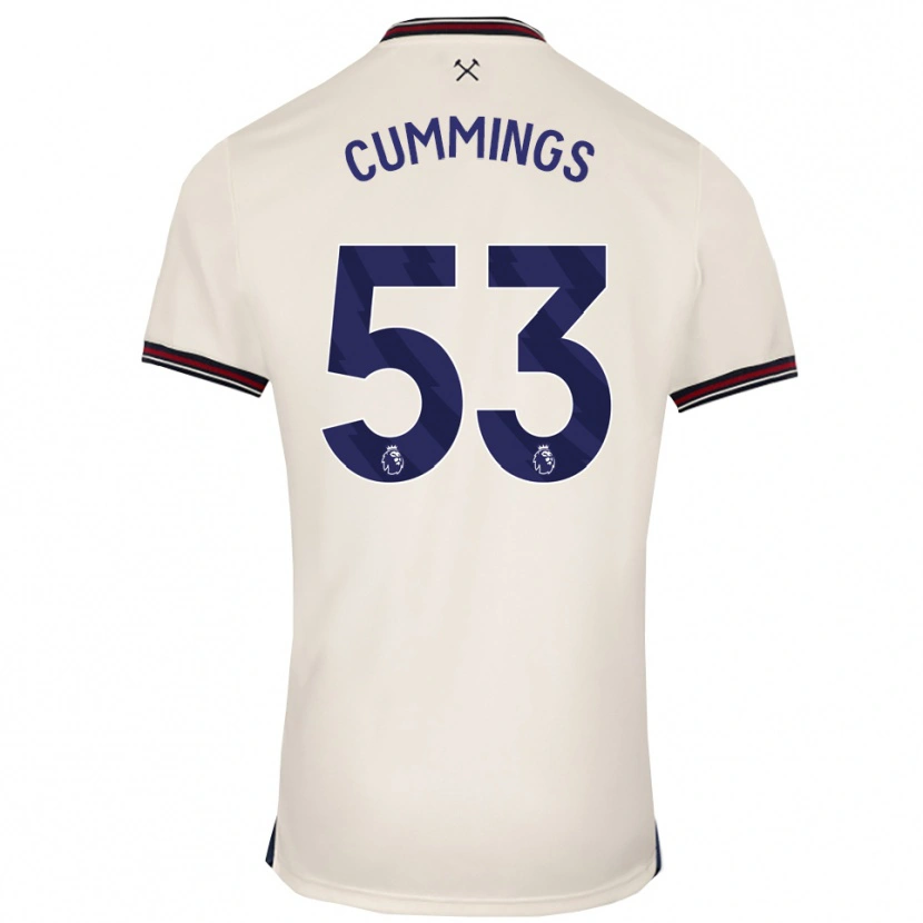 Danxen Hombre Camiseta Daniel Cummings #53 Blanco Roto 2ª Equipación 2025/26 La Camisa México