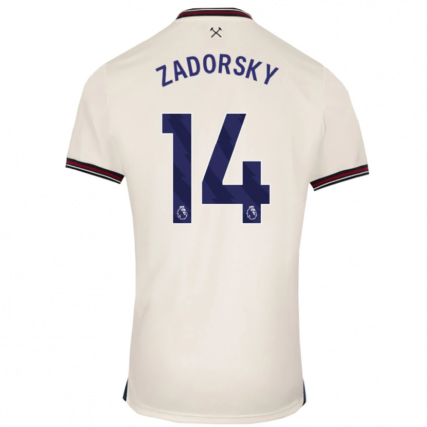 Danxen Hombre Camiseta Shelina Zadorsky #14 Blanco Roto 2ª Equipación 2025/26 La Camisa México