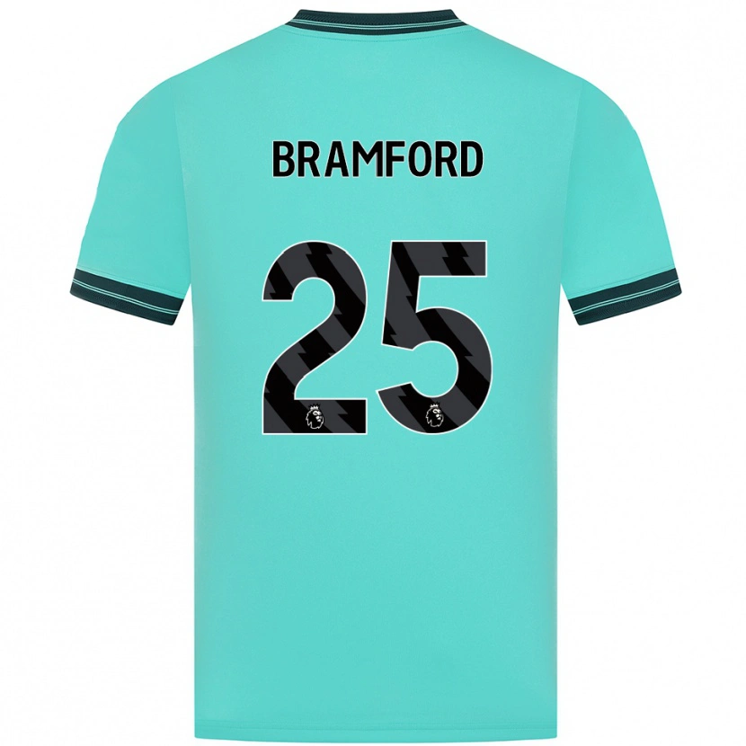 Danxen Hombre Camiseta Sophie Bramford #25 Celeste Verde 2ª Equipación 2025/26 La Camisa México