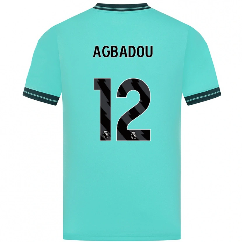 Danxen Hombre Camiseta Emmanuel Agbadou #12 Celeste Verde 2ª Equipación 2025/26 La Camisa México