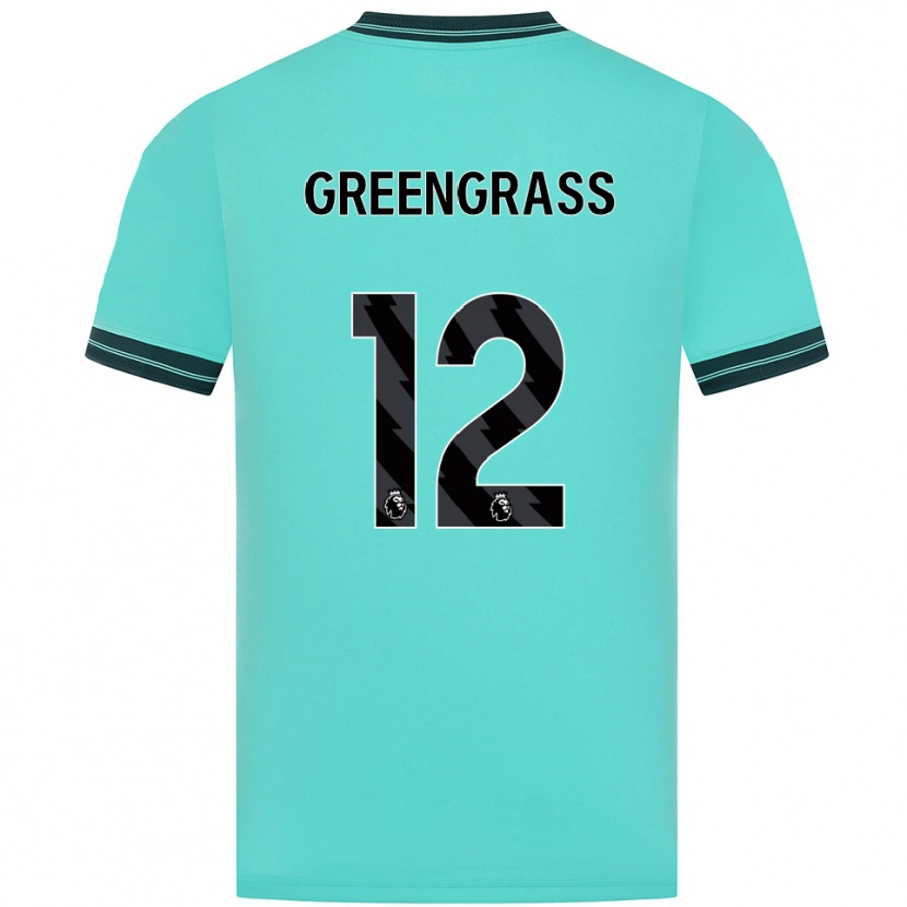 Danxen Hombre Camiseta Charlotte Greengrass #12 Celeste Verde 2ª Equipación 2025/26 La Camisa México