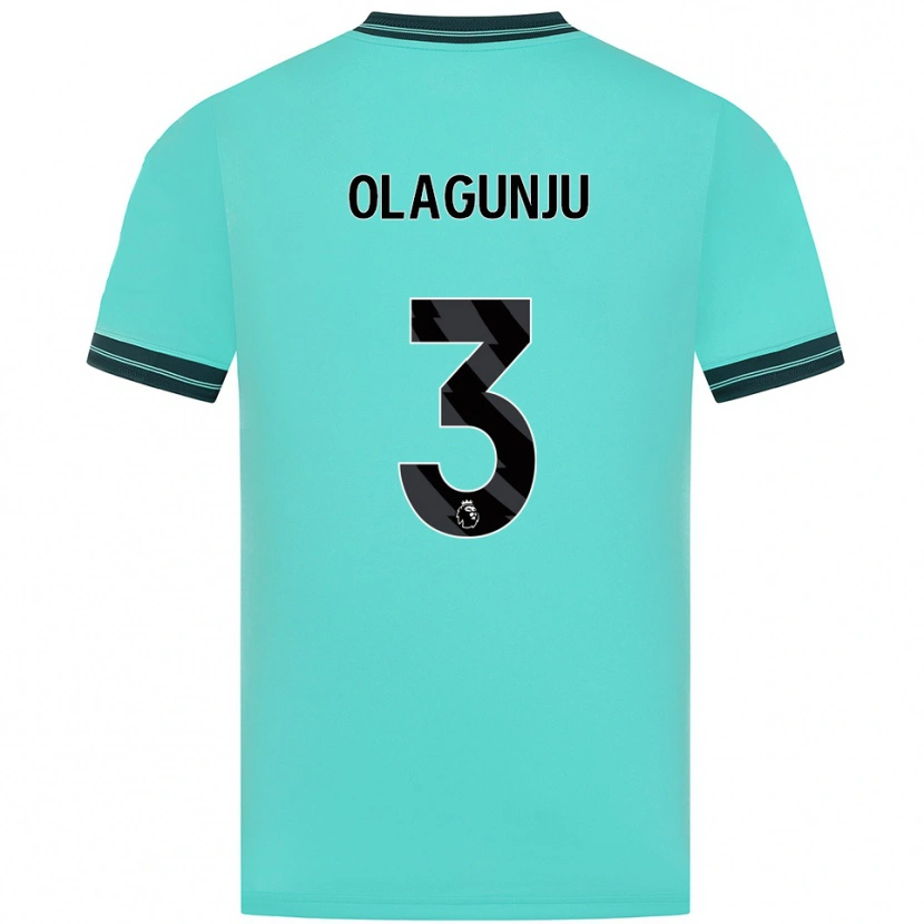 Danxen Hombre Camiseta Saheed Olagunju #3 Celeste Verde 2ª Equipación 2025/26 La Camisa México