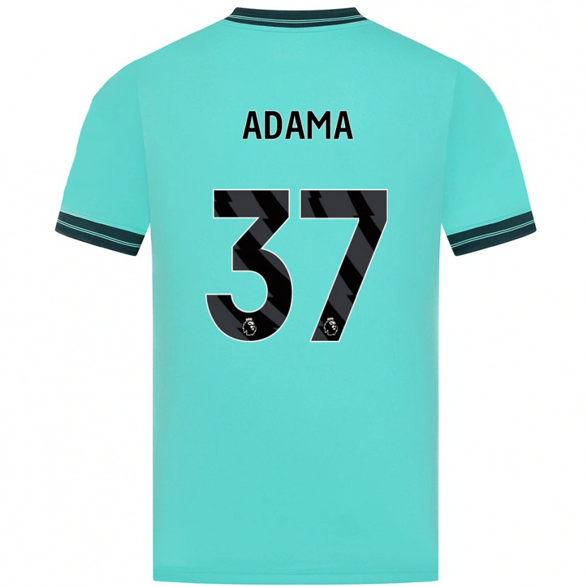 Danxen Hombre Camiseta Adama Traore #37 Celeste Verde 2ª Equipación 2025/26 La Camisa México