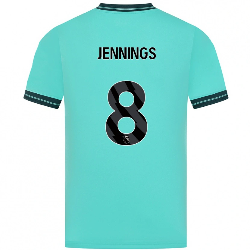 Danxen Hombre Camiseta Shannie Jennings #8 Celeste Verde 2ª Equipación 2025/26 La Camisa México