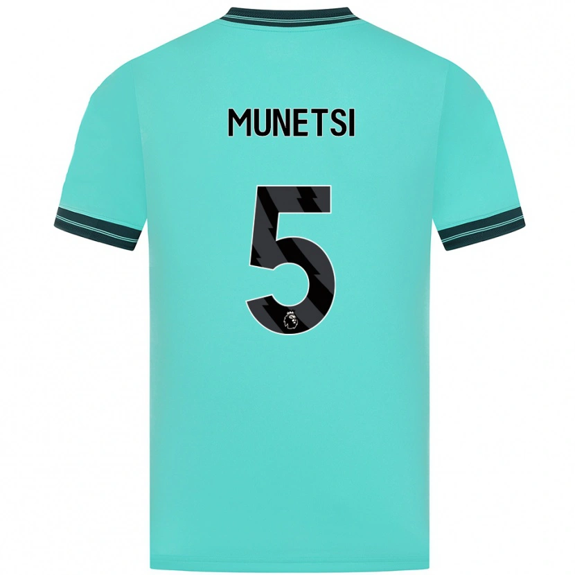 Danxen Hombre Camiseta Marshall Munetsi #5 Celeste Verde 2ª Equipación 2025/26 La Camisa México