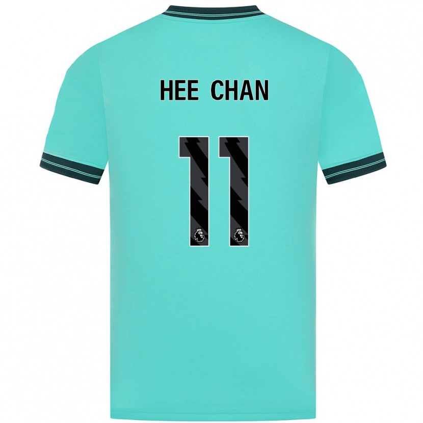 Danxen Hombre Camiseta Hee-Chan Hwang #11 Celeste Verde 2ª Equipación 2025/26 La Camisa México
