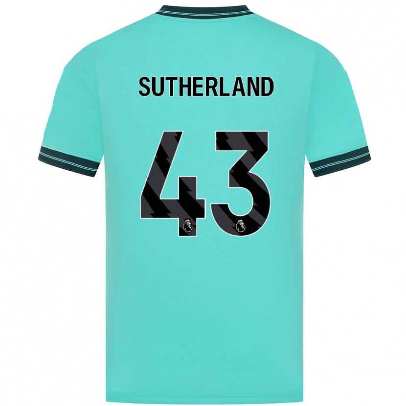 Danxen Hombre Camiseta Ethan Sutherland #43 Celeste Verde 2ª Equipación 2025/26 La Camisa México