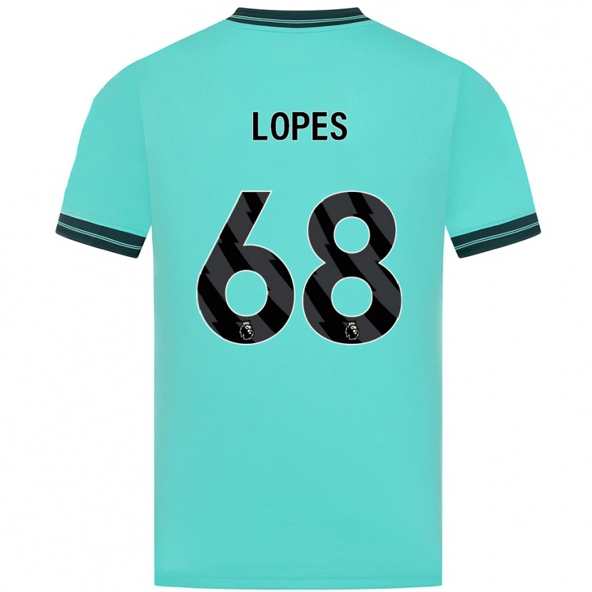Danxen Hombre Camiseta Leo Lopes #68 Celeste Verde 2ª Equipación 2025/26 La Camisa México