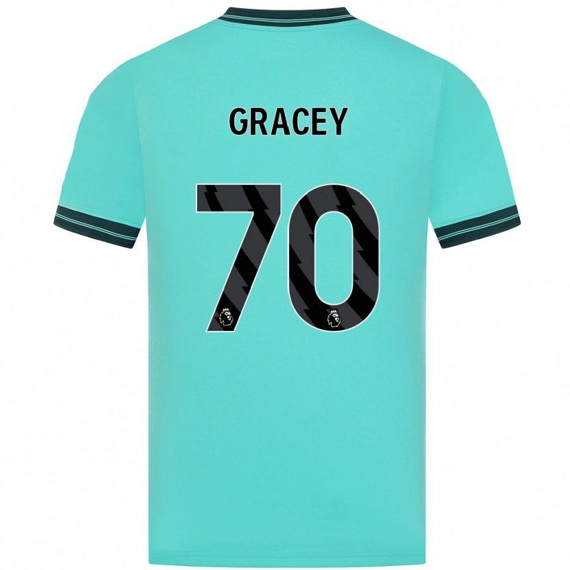 Danxen Hombre Camiseta Josh Gracey #70 Celeste Verde 2ª Equipación 2025/26 La Camisa México
