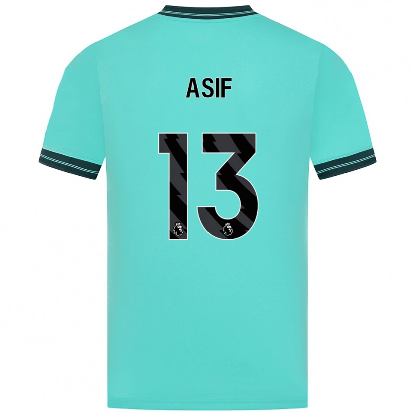 Danxen Hombre Camiseta Daston Asif #13 Celeste Verde 2ª Equipación 2025/26 La Camisa México