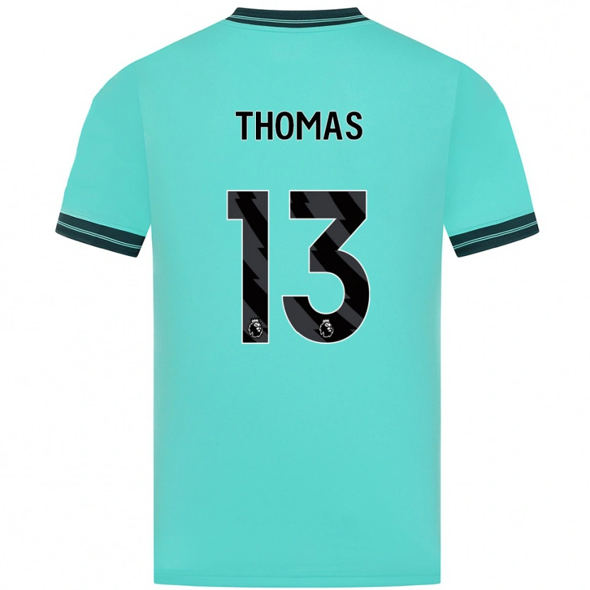 Danxen Hombre Camiseta Bec Thomas #13 Celeste Verde 2ª Equipación 2025/26 La Camisa México