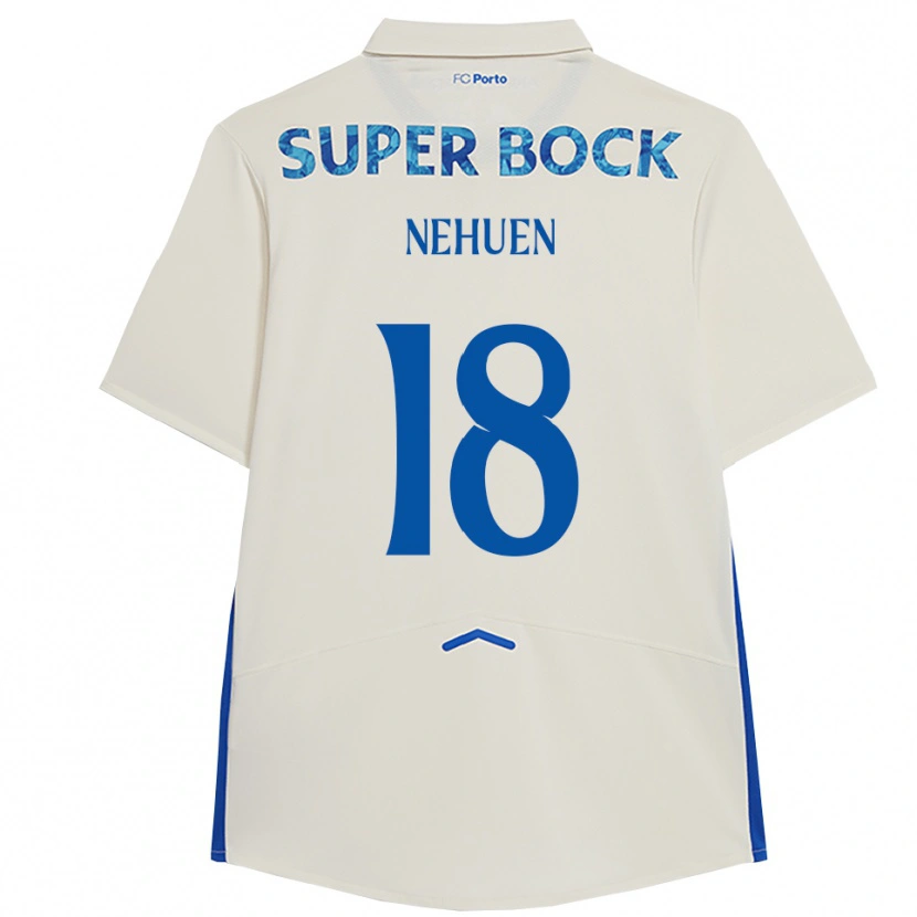 Danxen Hombre Camiseta Nehuén Pérez #18 Blanco Azul Equipación Tercera 2025/26 La Camisa México