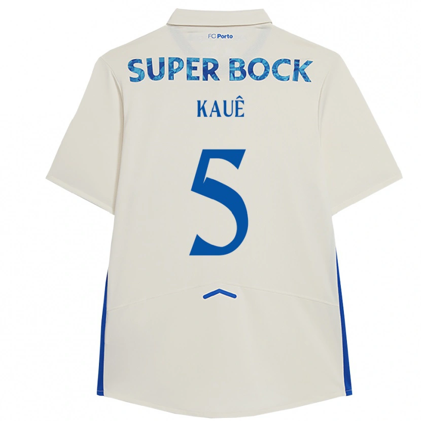 Danxen Hombre Camiseta Kauê #5 Blanco Azul Equipación Tercera 2025/26 La Camisa México