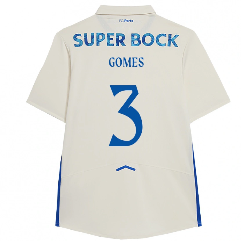 Danxen Hombre Camiseta Salvador Gomes #3 Blanco Azul Equipación Tercera 2025/26 La Camisa México