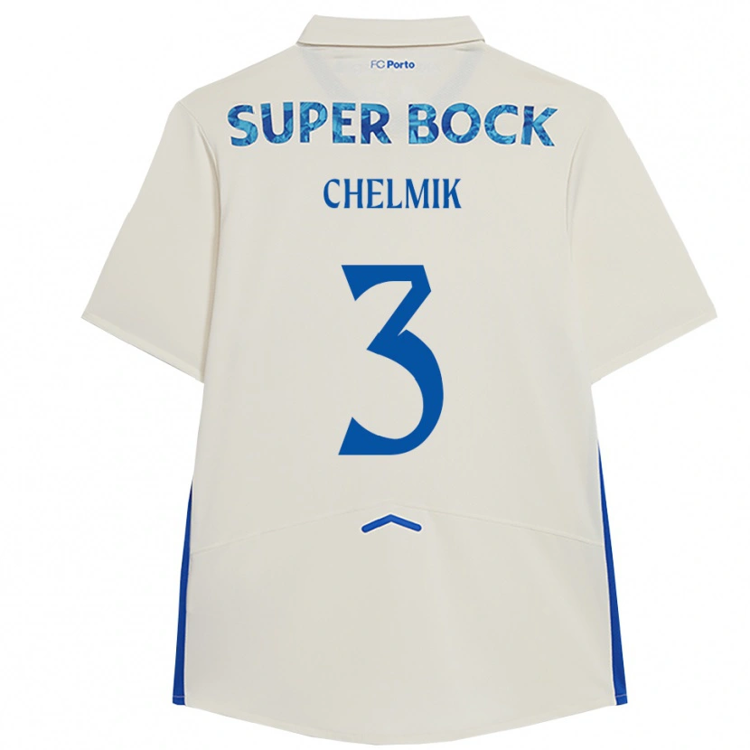Danxen Hombre Camiseta Chelmik #3 Blanco Azul Equipación Tercera 2025/26 La Camisa México