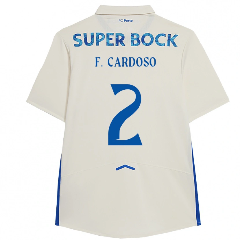 Danxen Hombre Camiseta Fábio Cardoso #2 Blanco Azul Equipación Tercera 2025/26 La Camisa México