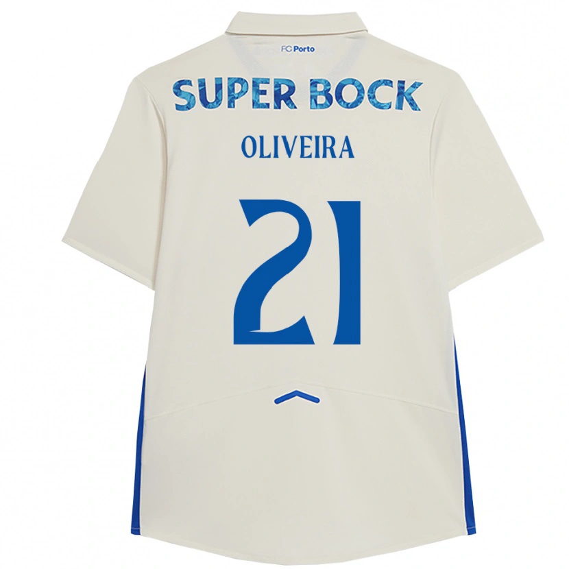 Danxen Hombre Camiseta Gonçalo Oliveira #21 Blanco Azul Equipación Tercera 2025/26 La Camisa México