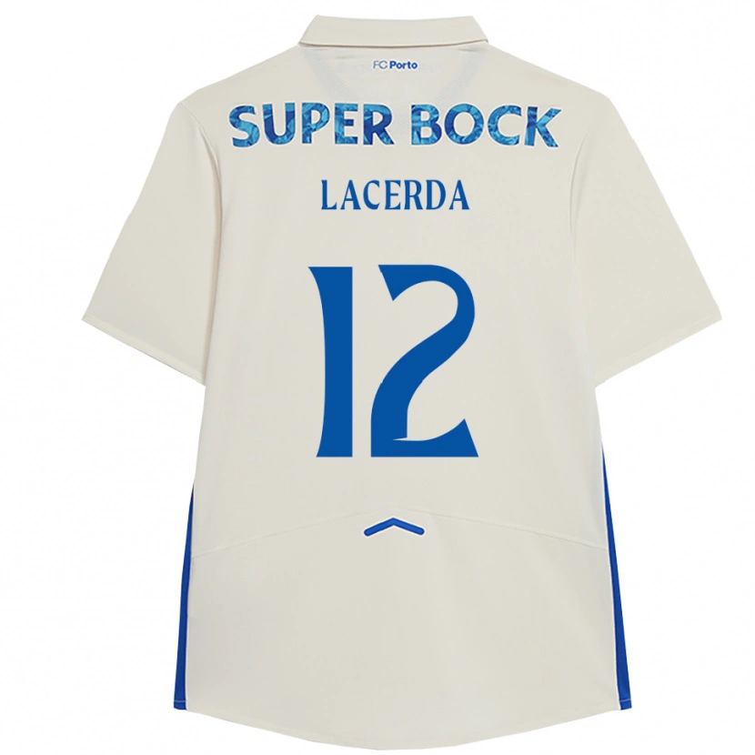 Danxen Hombre Camiseta Lacerda #12 Blanco Azul Equipación Tercera 2025/26 La Camisa México