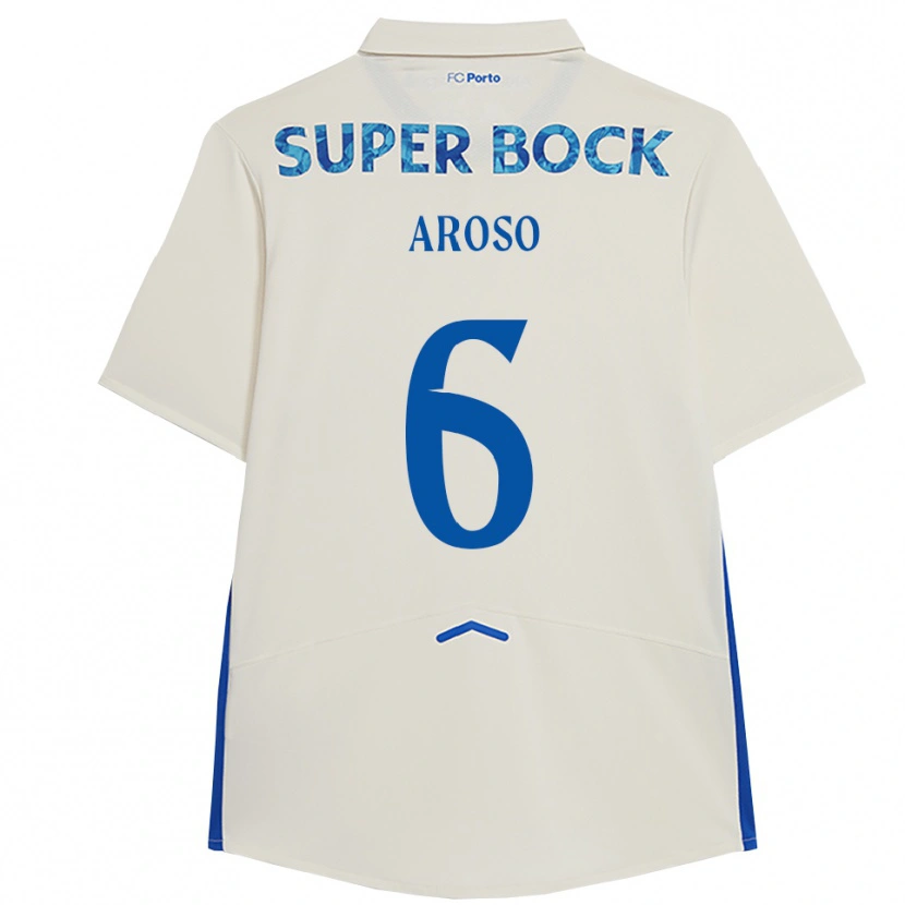 Danxen Hombre Camiseta Carolina Aroso #6 Blanco Azul Equipación Tercera 2025/26 La Camisa México