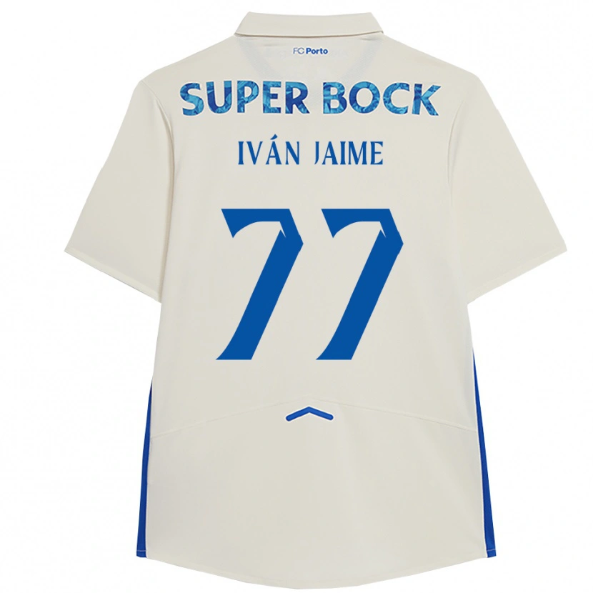 Danxen Hombre Camiseta Iván Jaime #77 Blanco Azul Equipación Tercera 2025/26 La Camisa México