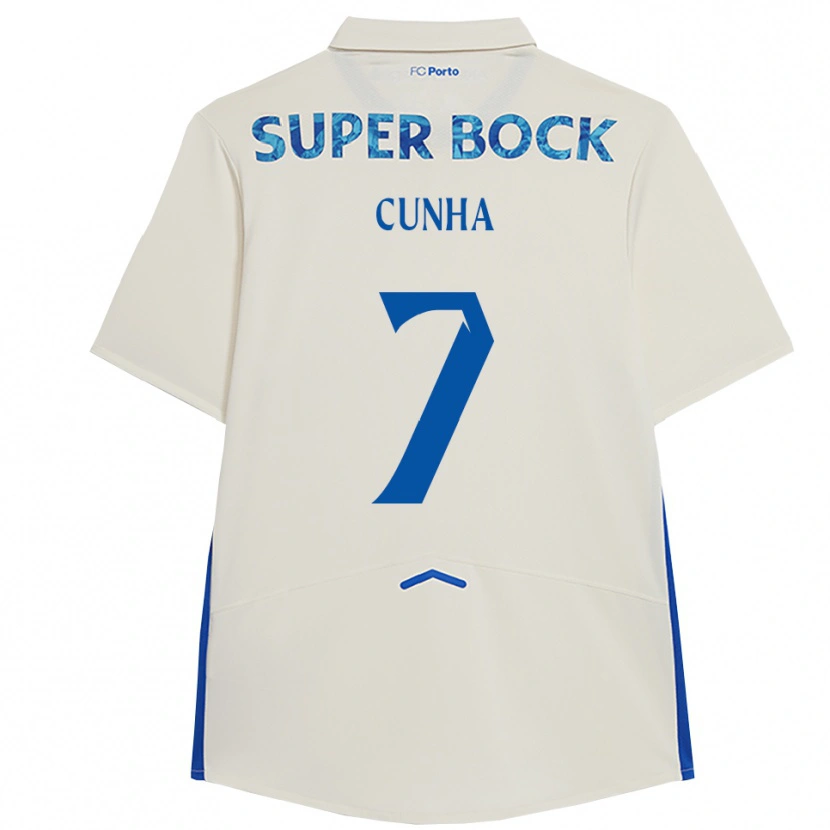 Danxen Hombre Camiseta Duarte Cunha #7 Blanco Azul Equipación Tercera 2025/26 La Camisa México