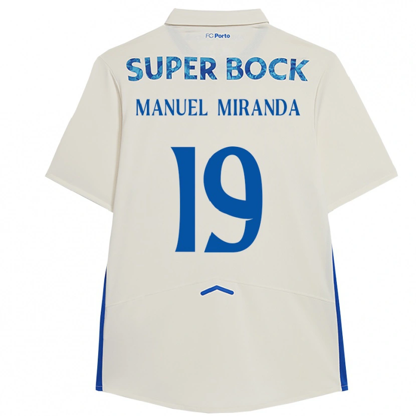 Danxen Hombre Camiseta Manuel Miranda #19 Blanco Azul Equipación Tercera 2025/26 La Camisa México