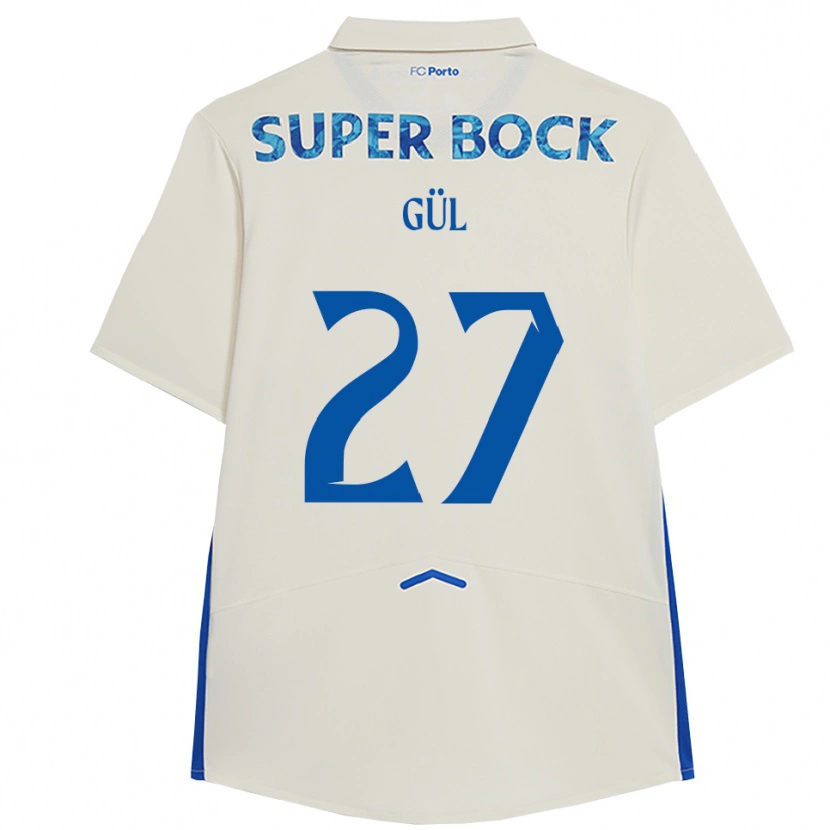 Danxen Hombre Camiseta Deniz Gül #27 Blanco Azul Equipación Tercera 2025/26 La Camisa México