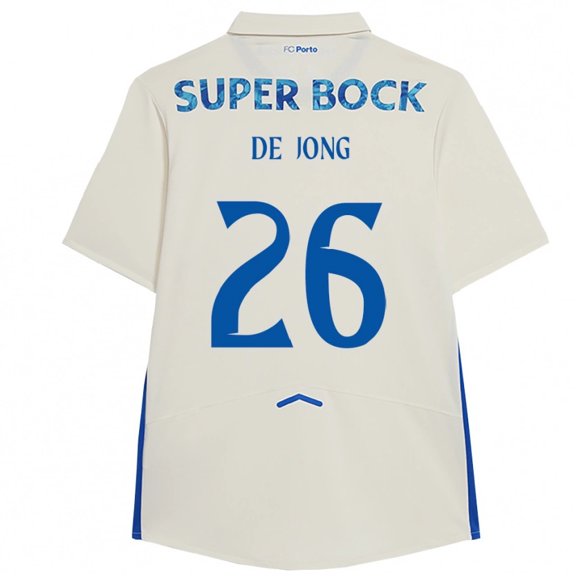 Danxen Hombre Camiseta Luuk De Jong #26 Blanco Azul Equipación Tercera 2025/26 La Camisa México
