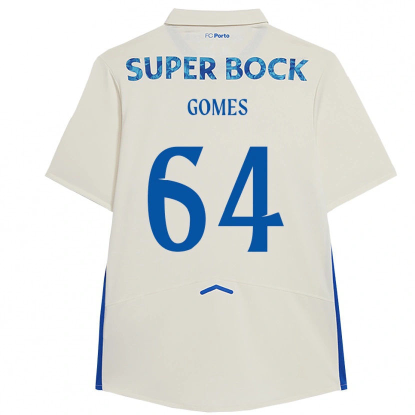 Danxen Hombre Camiseta Luís Gomes #64 Blanco Azul Equipación Tercera 2025/26 La Camisa México