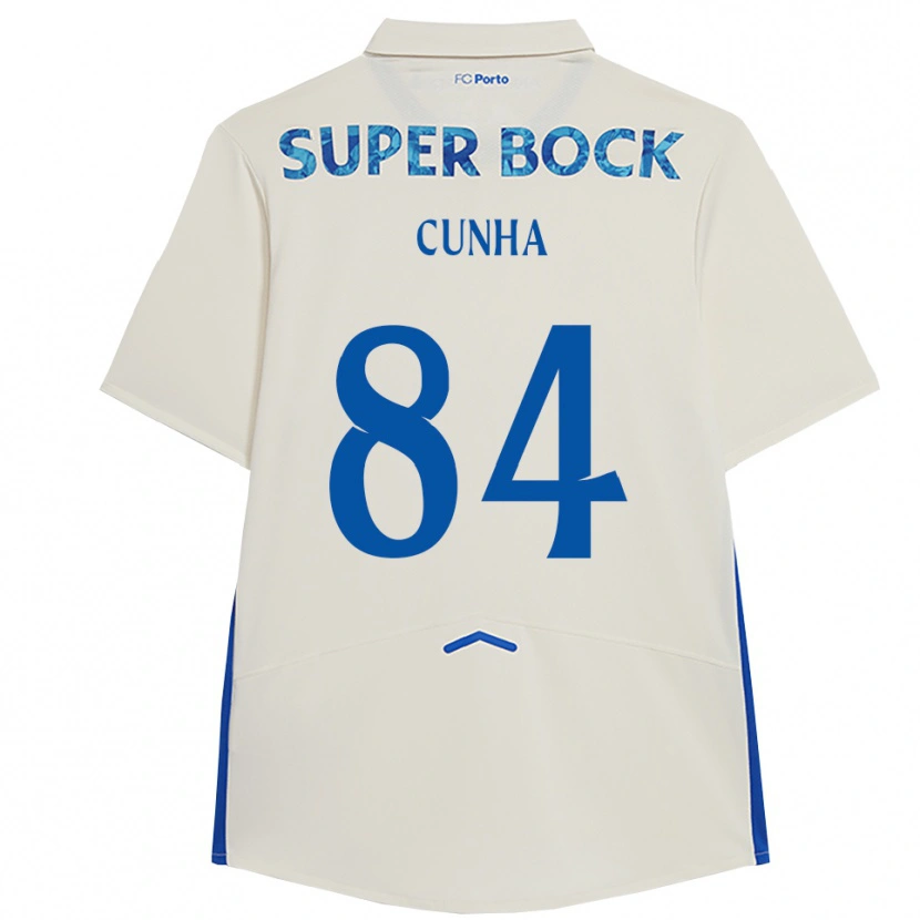 Danxen Hombre Camiseta Martim Cunha #84 Blanco Azul Equipación Tercera 2025/26 La Camisa México