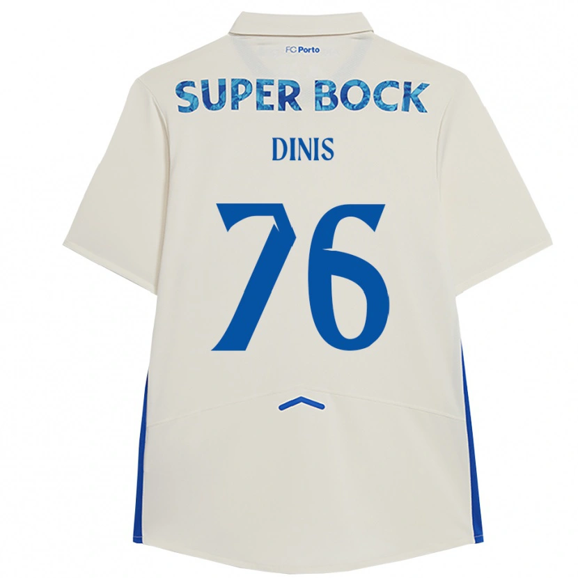 Danxen Hombre Camiseta Dinis #76 Blanco Azul Equipación Tercera 2025/26 La Camisa México