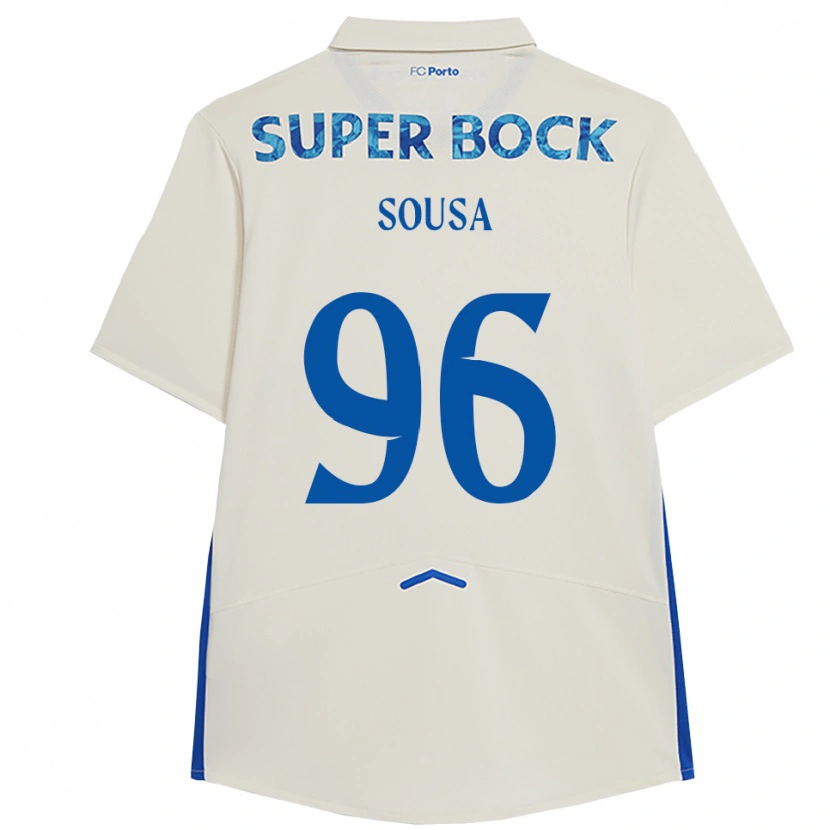 Danxen Hombre Camiseta Filipe Sousa #96 Blanco Azul Equipación Tercera 2025/26 La Camisa México