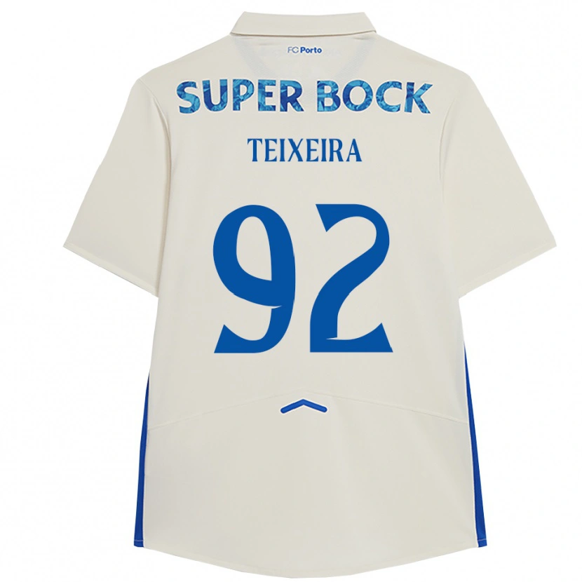 Danxen Hombre Camiseta João Teixeira #92 Blanco Azul Equipación Tercera 2025/26 La Camisa México