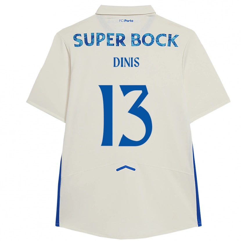 Danxen Hombre Camiseta Vasco Dinis #13 Blanco Azul Equipación Tercera 2025/26 La Camisa México