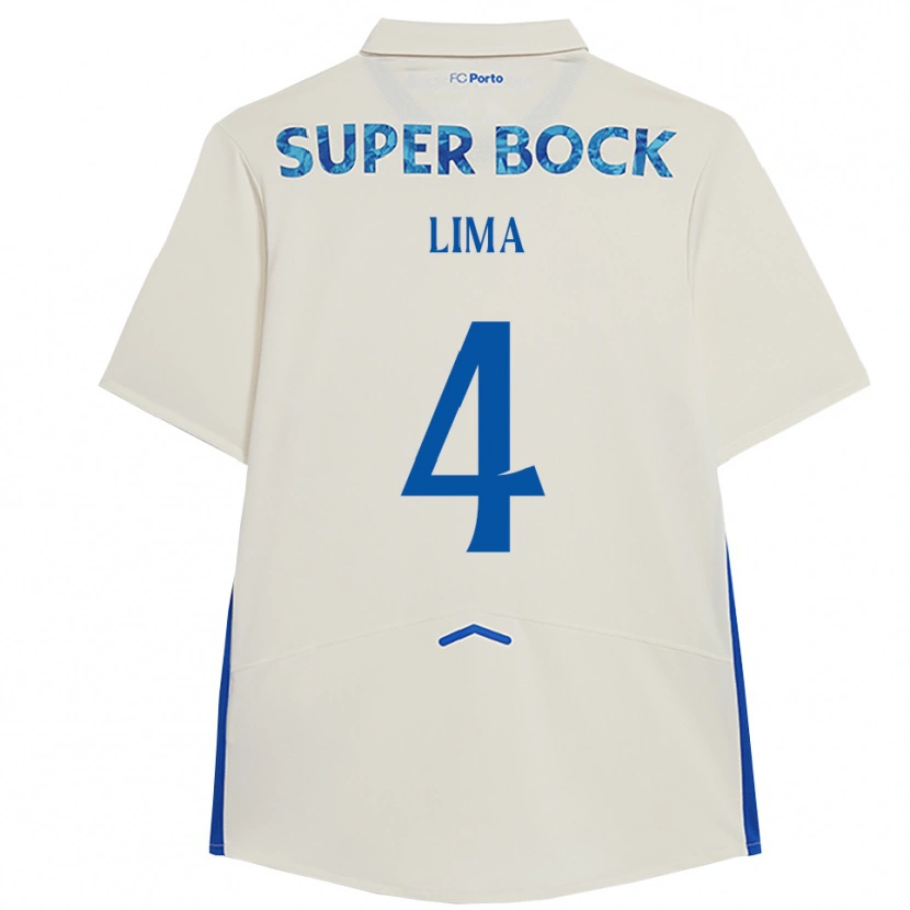 Danxen Hombre Camiseta Karoline Lima #4 Blanco Azul Equipación Tercera 2025/26 La Camisa México