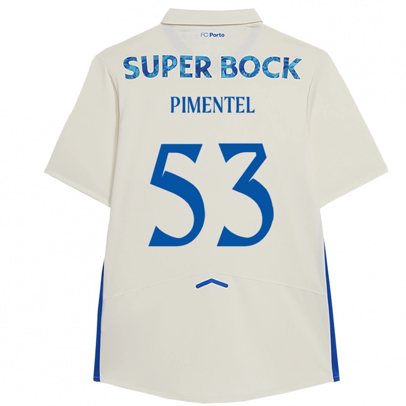 Danxen Hombre Camiseta Eric Pimentel #53 Blanco Azul Equipación Tercera 2025/26 La Camisa México
