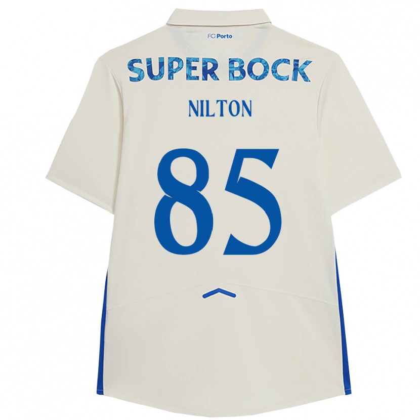 Danxen Hombre Camiseta Nilton #85 Blanco Azul Equipación Tercera 2025/26 La Camisa México