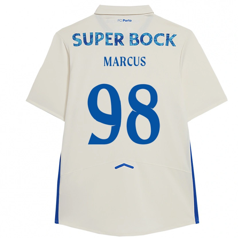 Danxen Hombre Camiseta Abraham Marcus #98 Blanco Azul Equipación Tercera 2025/26 La Camisa México